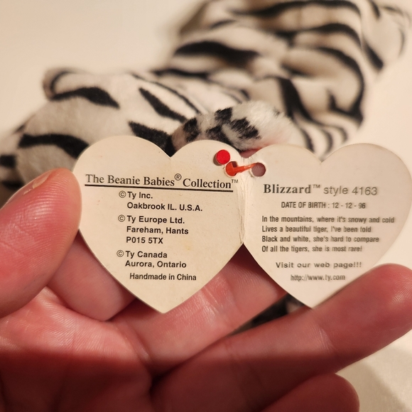 TY Blizzard Tiger ERRORS super rare. - Picture 4 of 7